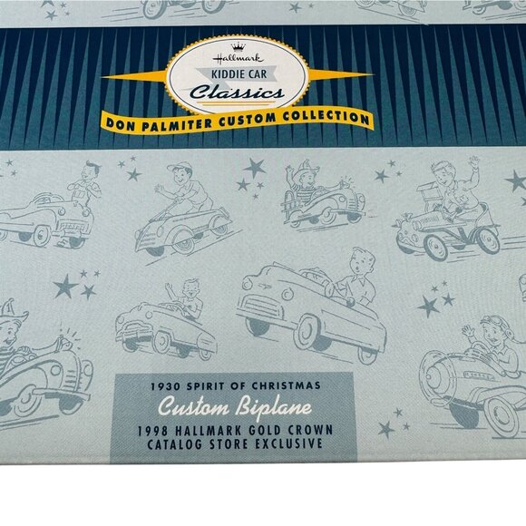 Hallmark Gold Crown 1930 Biplane Kiddie Car 1998 Exclusive Spirit of Christmas - Picture 12 of 12
